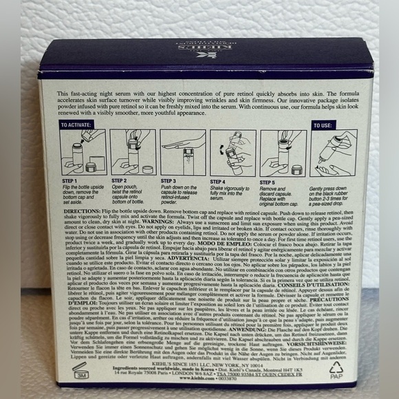 🆕 KIEHL’S Retinol Fast Release Wrinkle-Reducing Night Serum NIB / Sealed - Picture 6 of 9